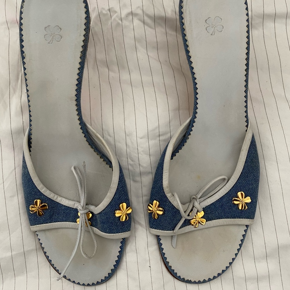 CHANEL Fabric and Leather Mule Euro Size 38